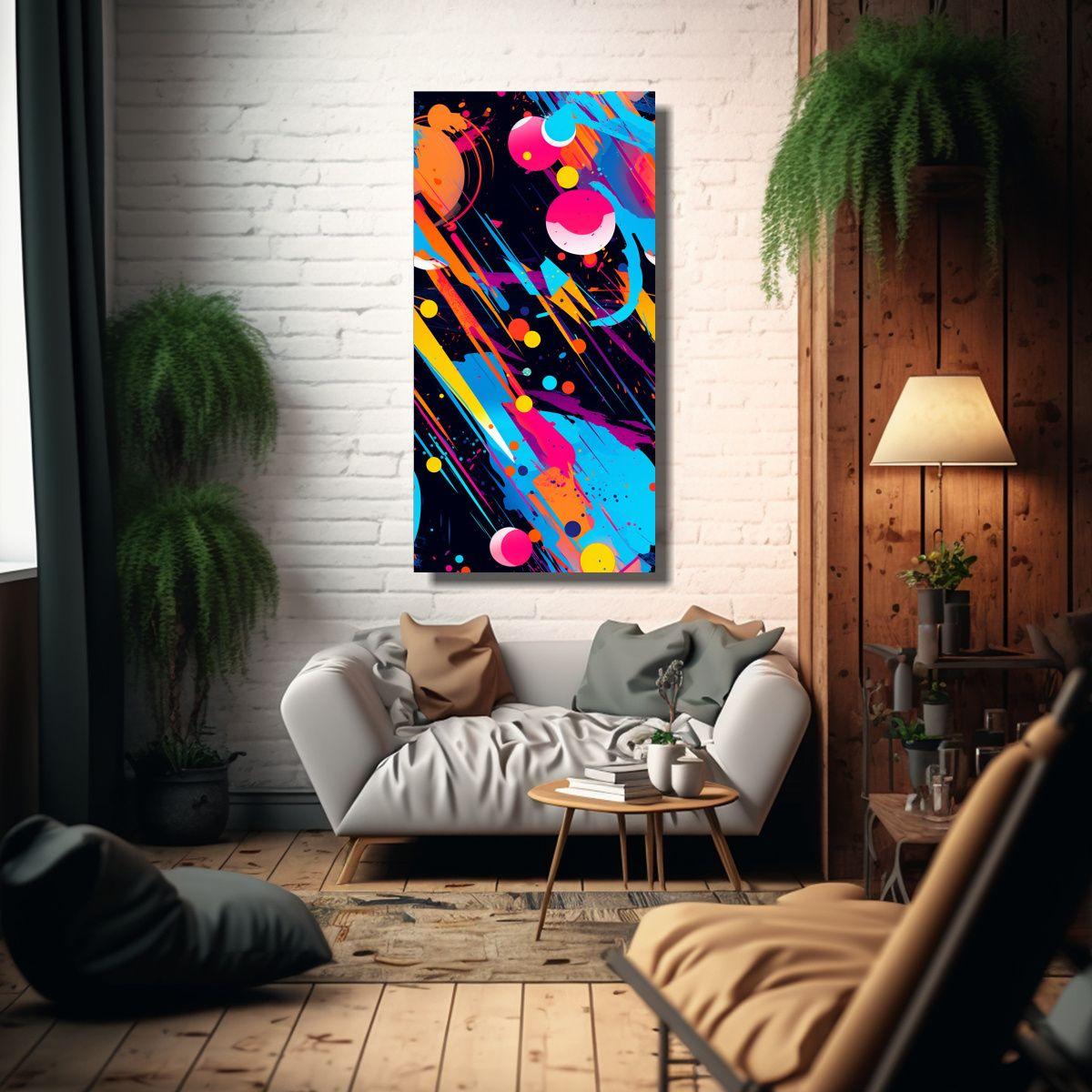 Cuadro Abstracto Contraste John Harris Arte 80x160cm-2