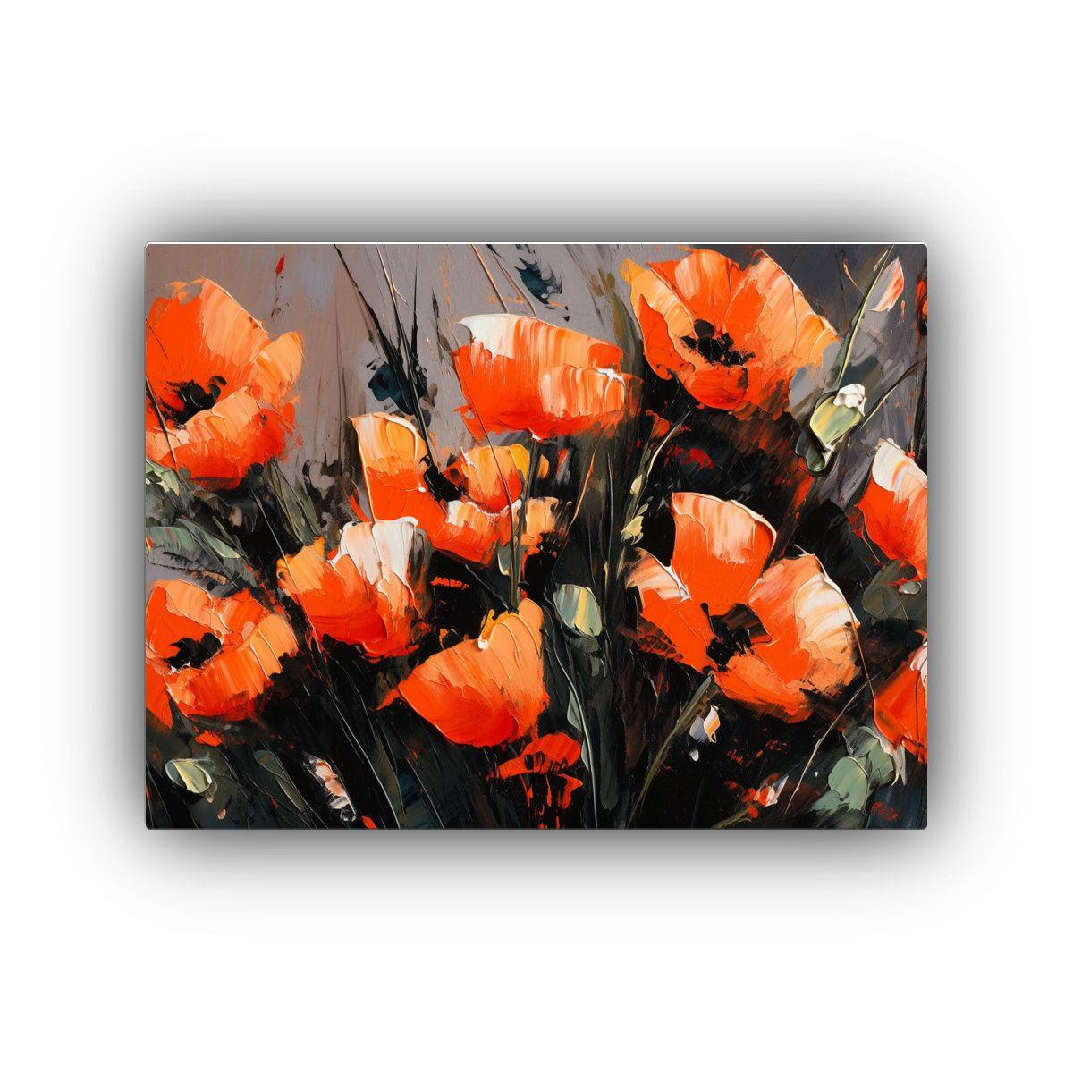 Cuadro Inspirador De Luminosidad En Colores Naranja Y Negro. 60x40cm-0