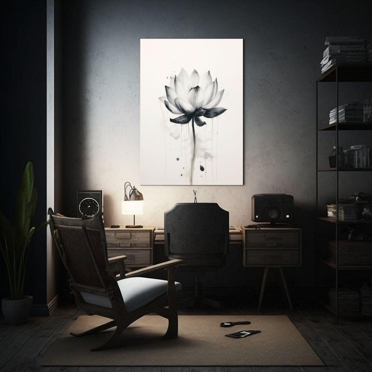 Lienzo Estilo Galería Simetría Montana De Loto 50x75cm-2