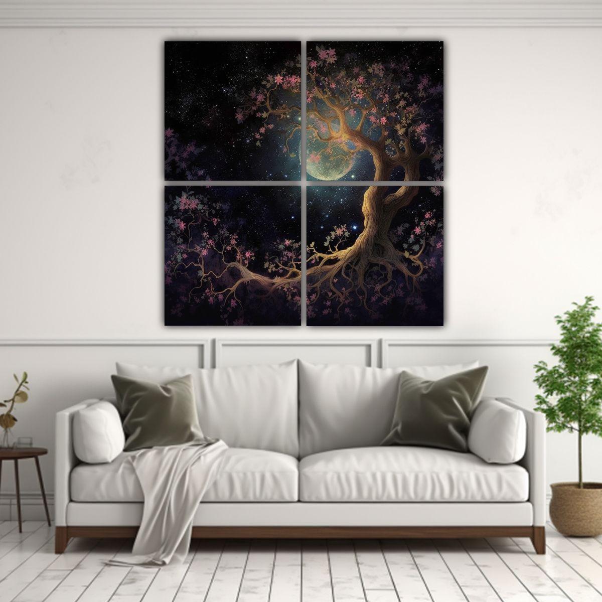 Cuadro Decorativo De Naturaleza Viva Sobre Lienzo 140x140 Cm-2