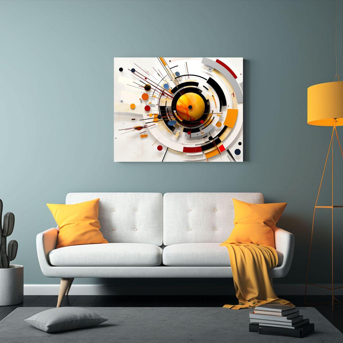 Pintura Abstracta Estilo Futuro, Horizonte De Evento. 75x50cm-2