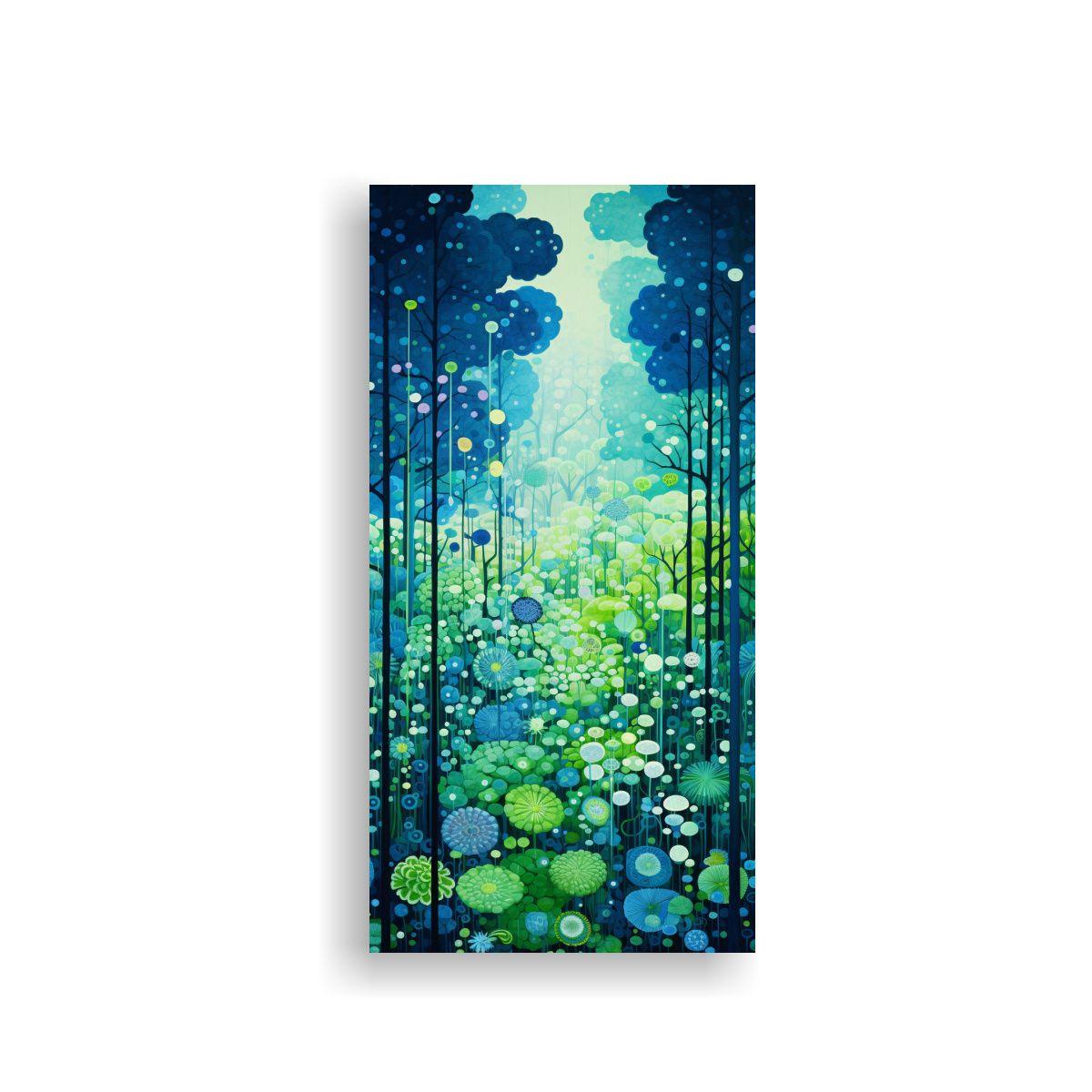 Cuadro Colores Pop Art Feliz Tranquilo Azul Verde 80x160cm-0