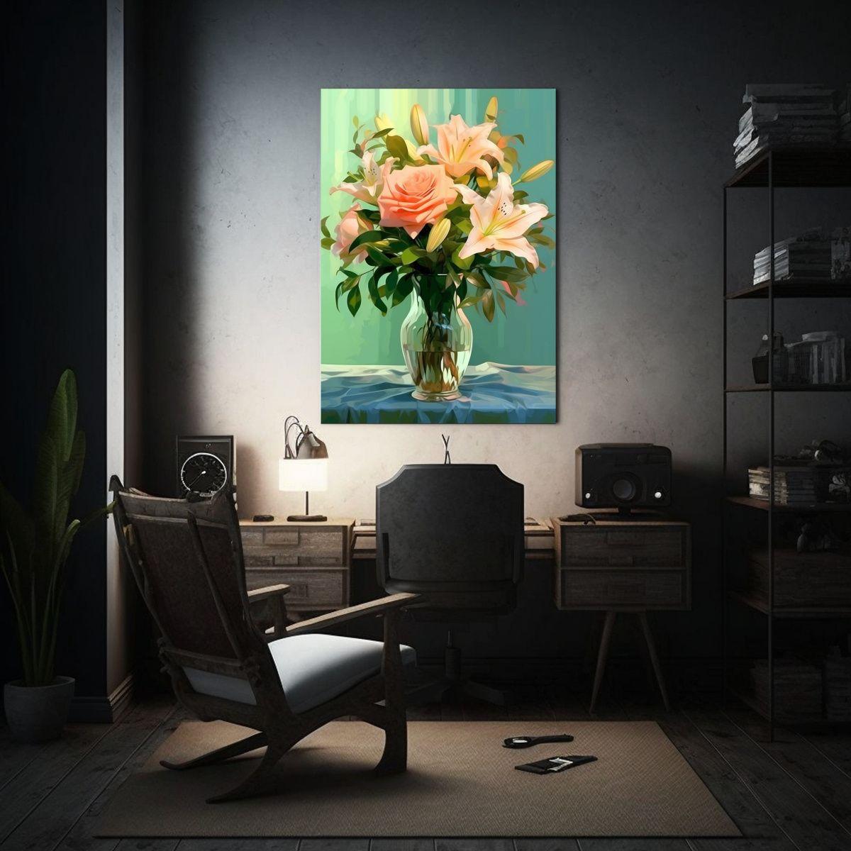 Pinturas Decorativas De Tela Sublimada Con Flores 20x30cm-2