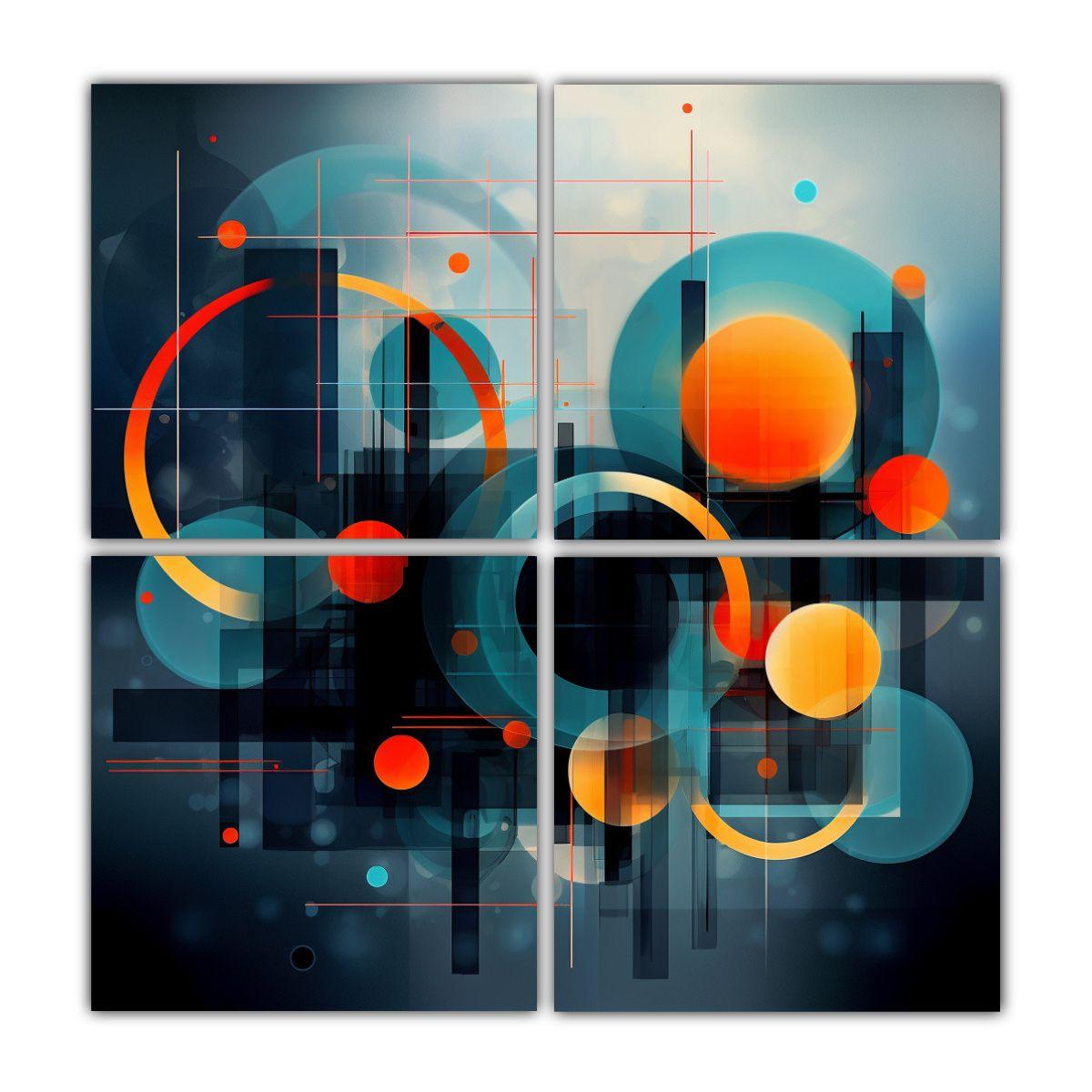 Pinturas De Decoración Abstractas Transparentes 160x160 Cm-0