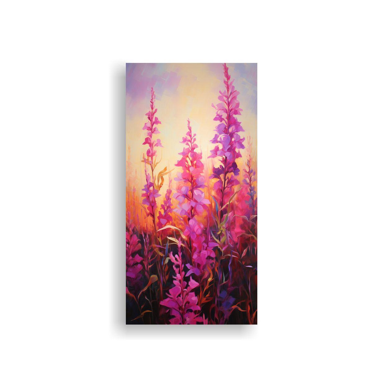 Pintura Abstracta En Bastidor A Fireweed Herbs 20x40cm-0