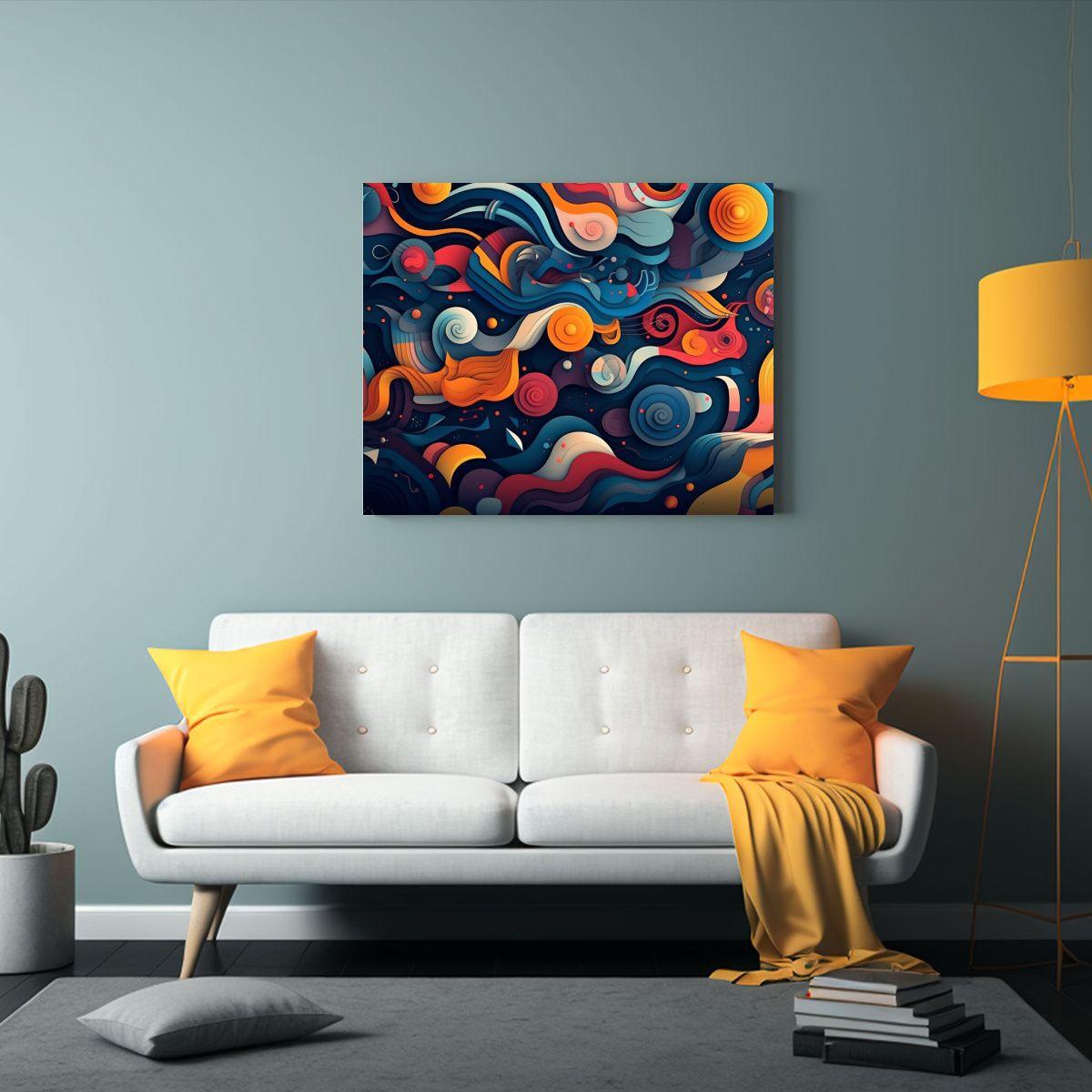 Cuadro Espectacular Con Escena Abstracta En Diferentes Dise 75x50cm-2