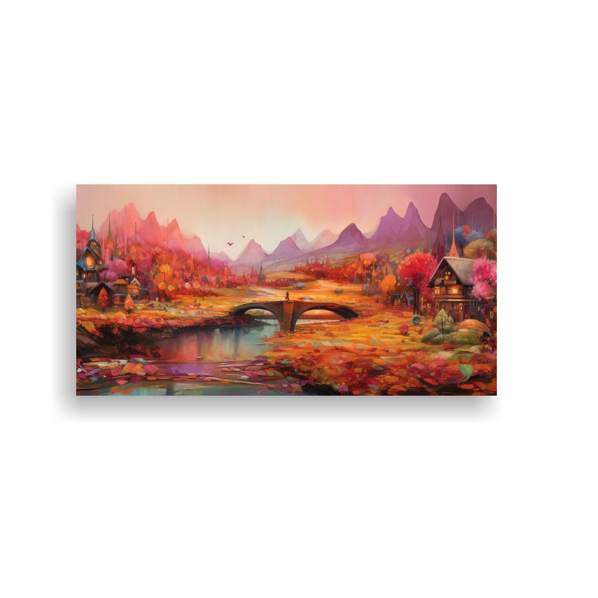 Pintura Acuarela Vitalidad: Un Mundo Mágico De 160x80cm-0