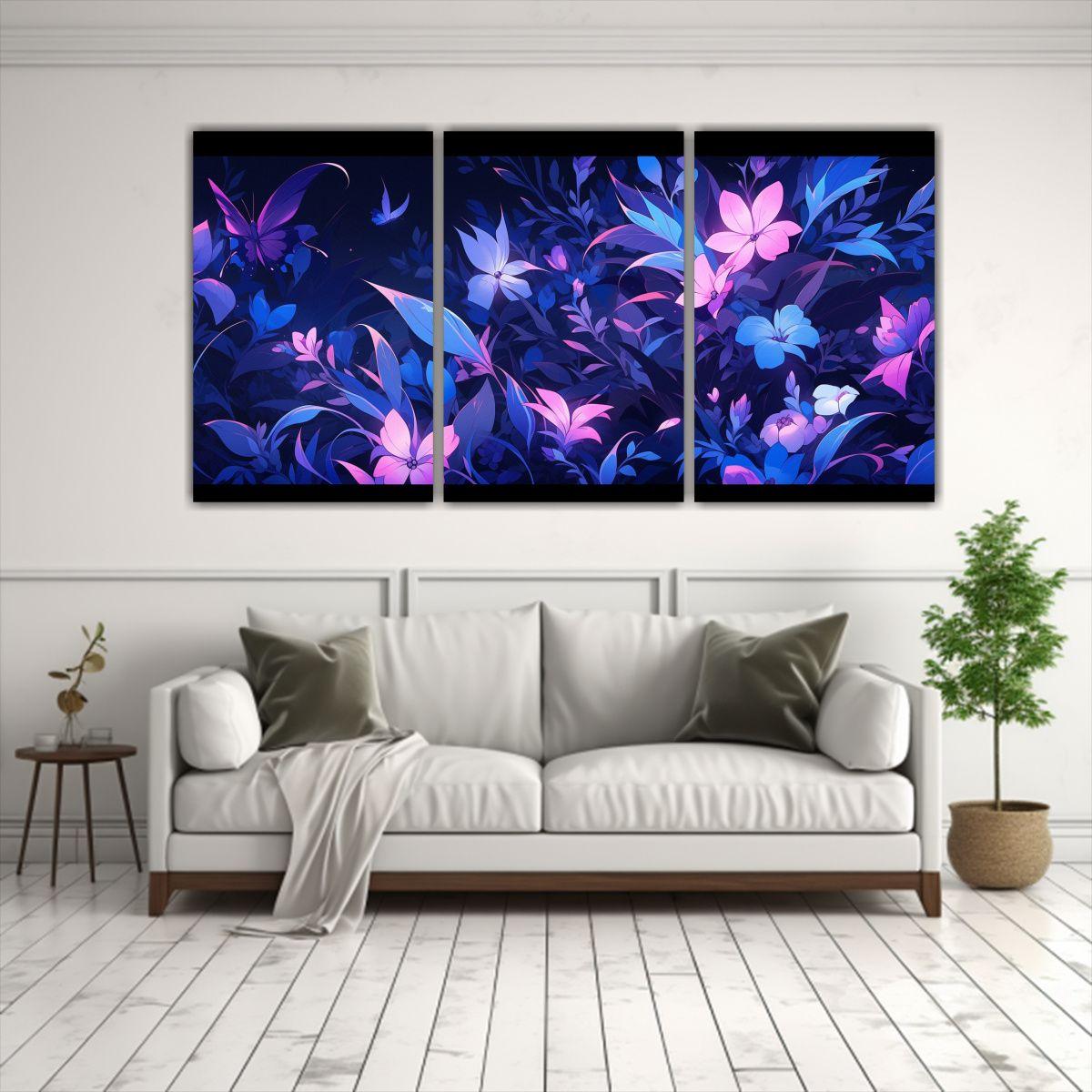 Conjunto De 3 Telas En Bastidor, Hermoso Visual 90x45 Cm-2