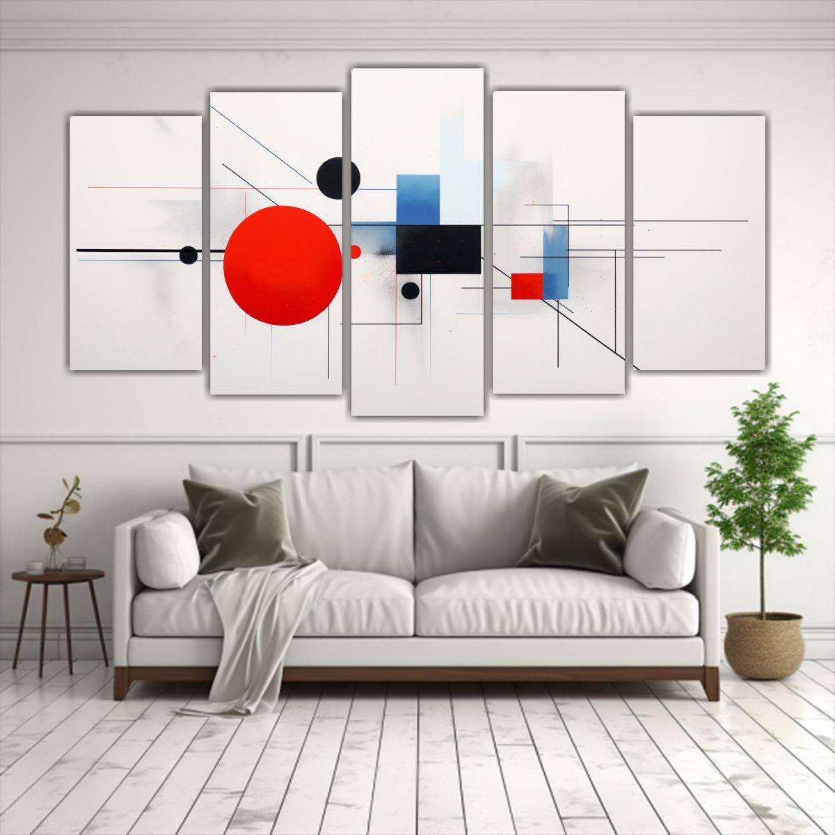 Pinturas Acuarela Minimalista Abstracta, Set 5 250x125 Cm-2