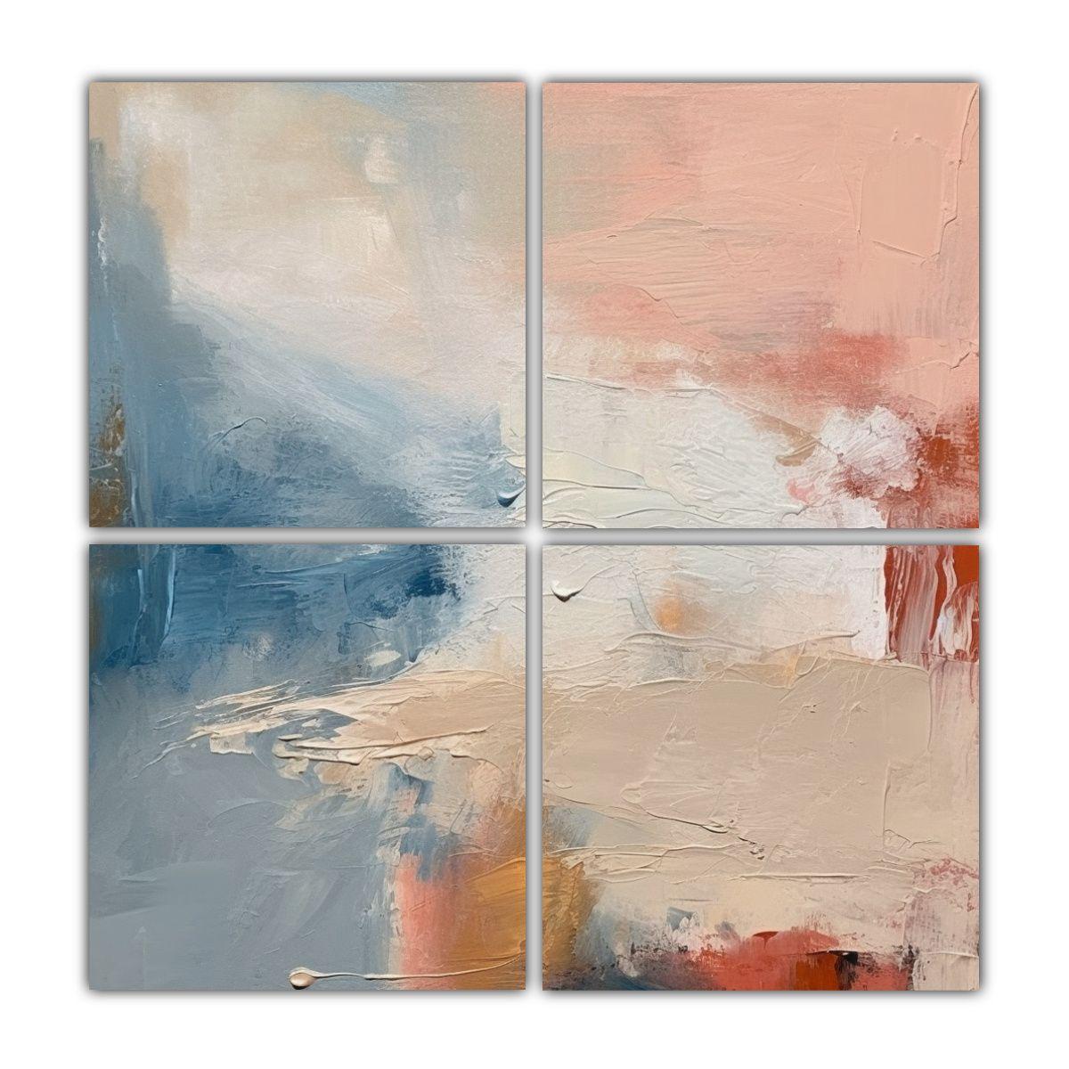 Pintura Abstracta En óleo Estilo Minimalista 140x140 Cm-0