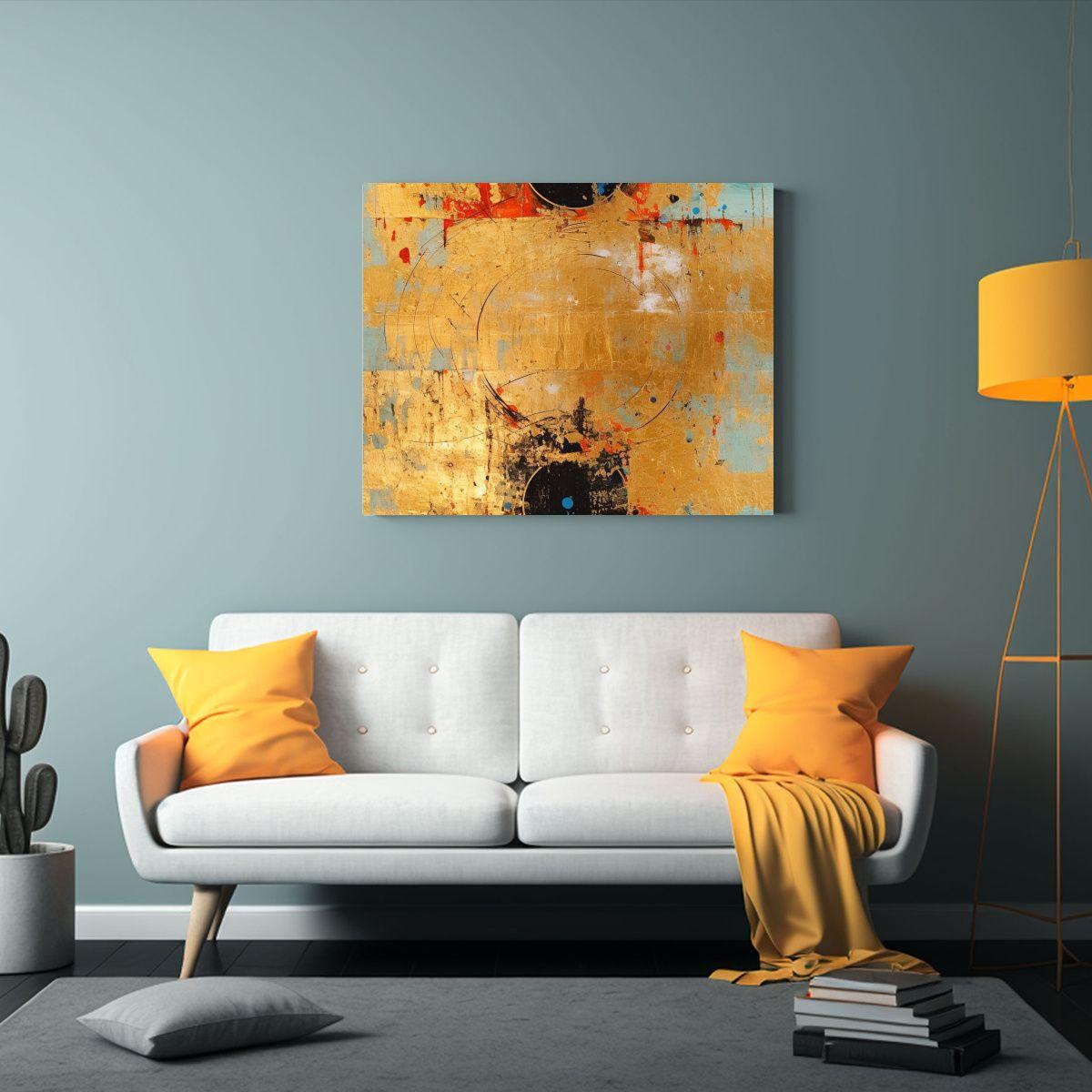 Cuadro Abstracto Contemporáneo: Historia De Ko Same 30x20cm-2