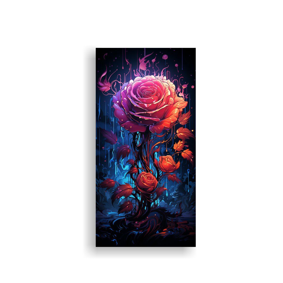 Cuadro Vintage Exposición Rosa De Neón Disuelto 80x160cm-0