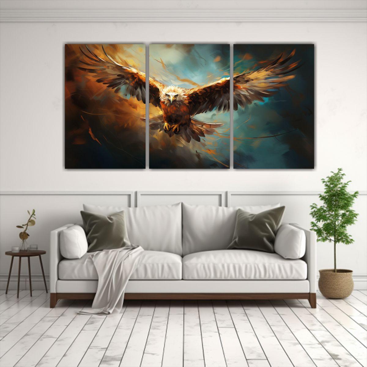 Lienzos De Tela Dibujo Multicolor Del Vuelo 150x75 Cm-2