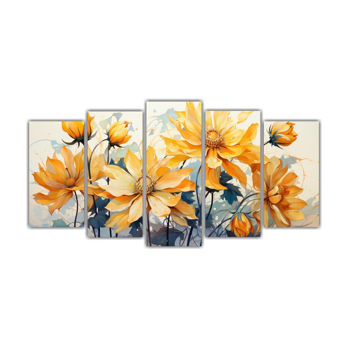 Pinturas Decorativas De Flores Crisantemos En 200x100 Cm-0