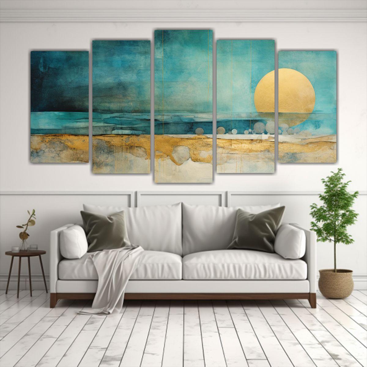 Pintura De Pared Vanguardia Calma En Carnesi 250x125 Cm-2