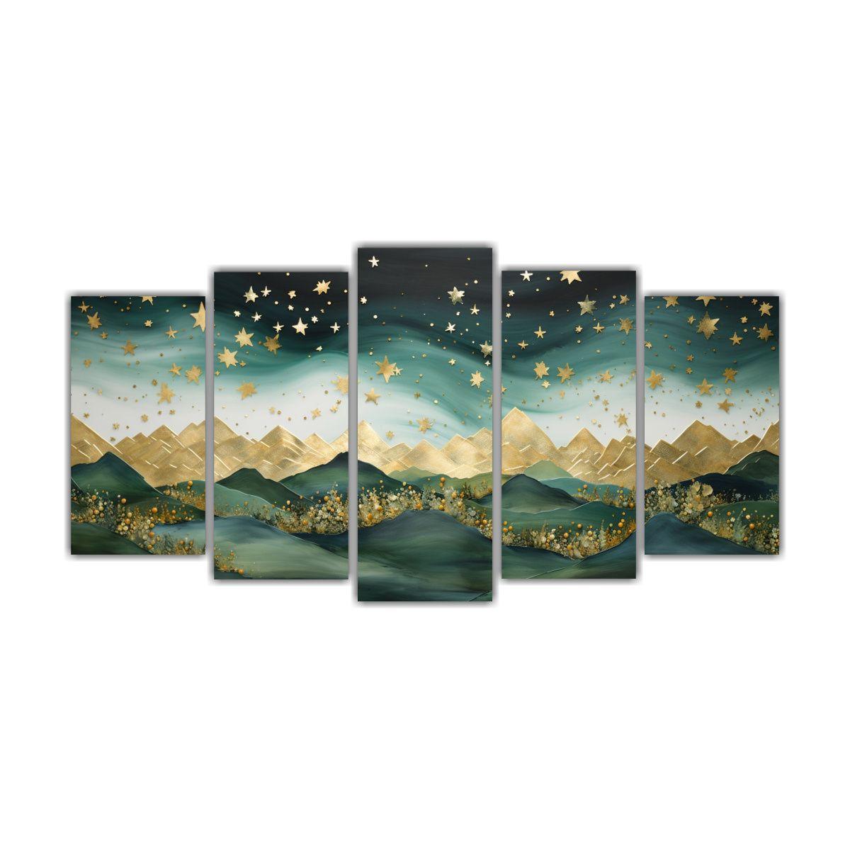 Pintura De Paisaje De Montaña Con Estilo 100x50 Cm-0