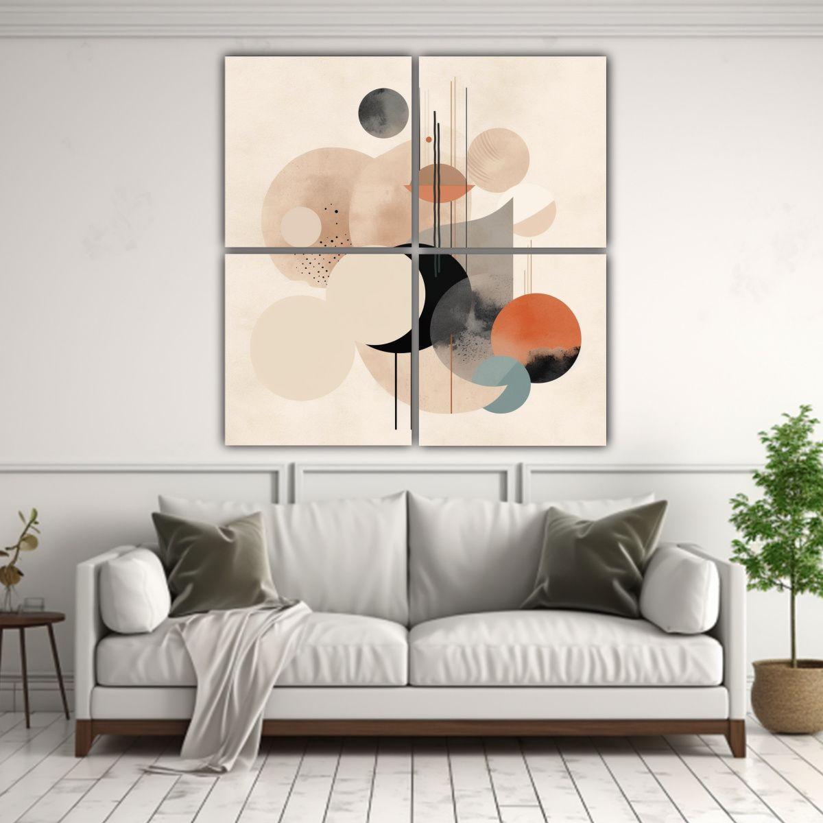 4 Cuadroes Minimalistas De Adorno De Imagenes 200x200 Cm-2