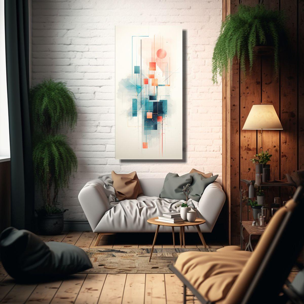Pinturas Decorativas Abstractas Generativas Con Ex 70x140cm-2