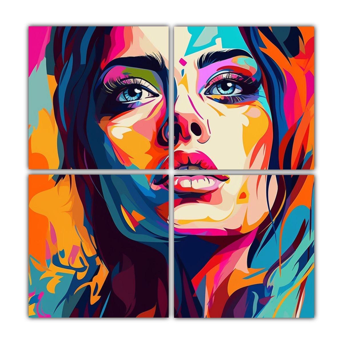 Cuatro Artes Composición Dinámica Paint By 200x200 Cm-0