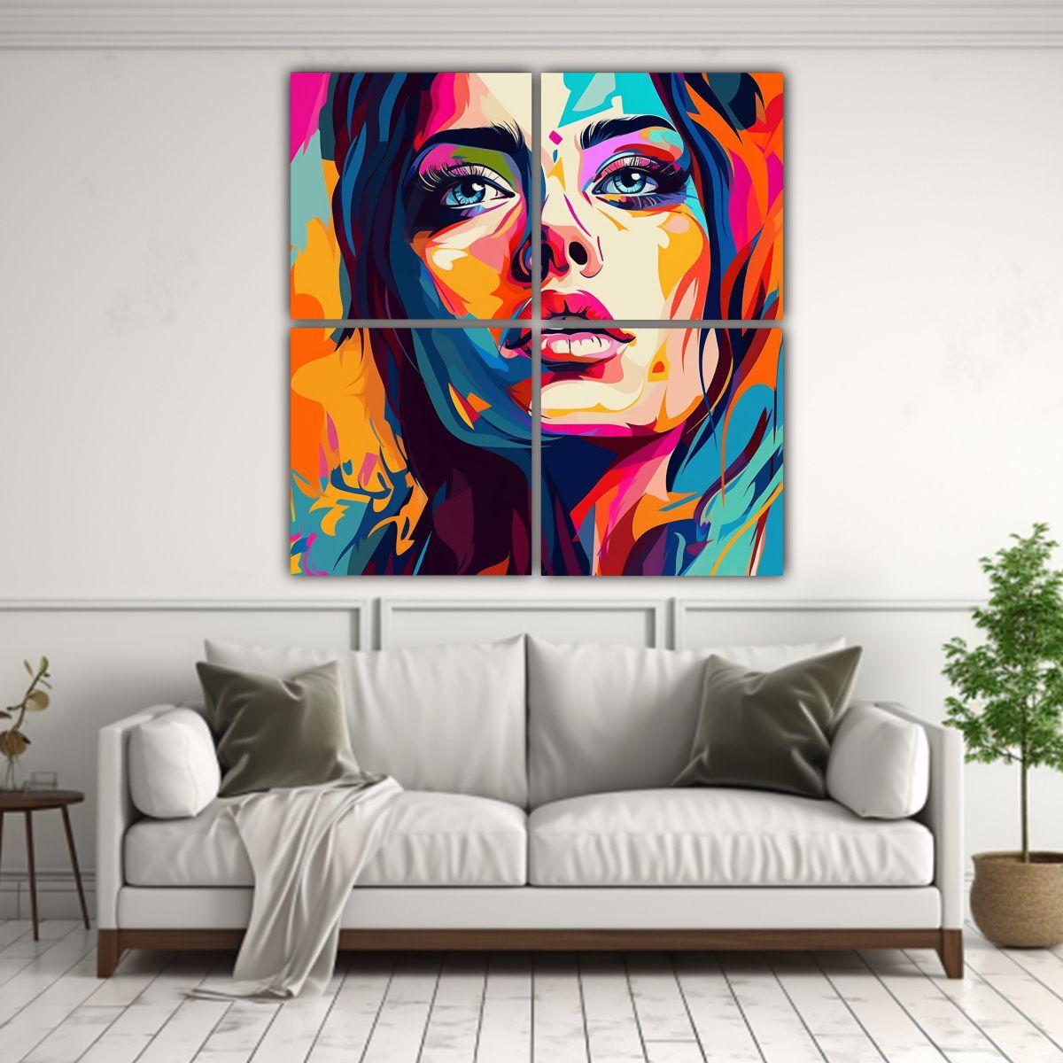 Cuatro Artes Composición Dinámica Paint By 200x200 Cm-2
