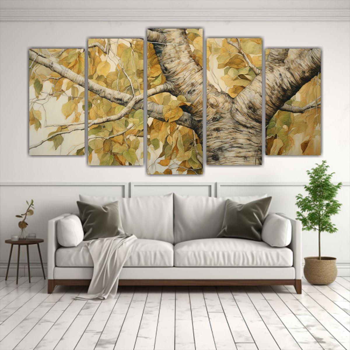 Pintura Abstracta De árbol De álamo 200x100 Cm-2