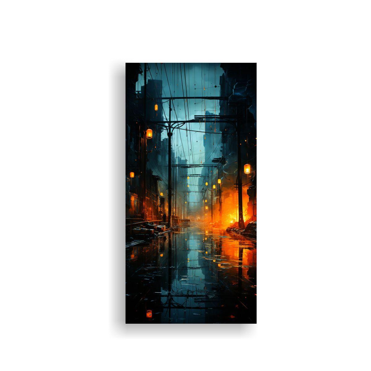 Pintura Lienzo Forma Vision Obra Abstracta Llena 50x100cm-0