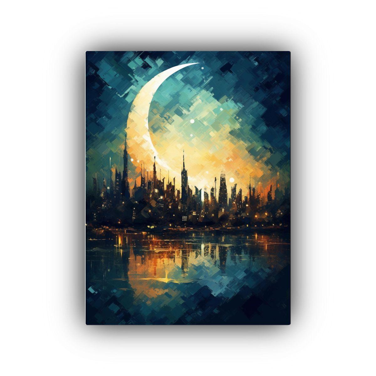 Lienzo Composición Fantasía Abstracta Pintada 40x60cm-0