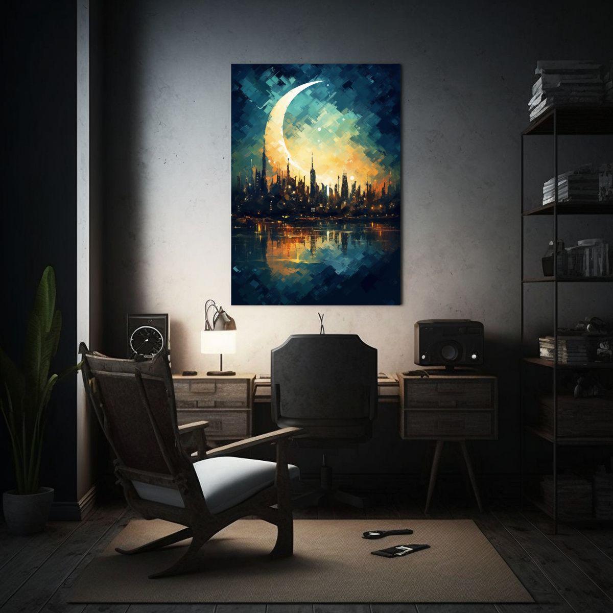 Lienzo Composición Fantasía Abstracta Pintada 40x60cm-2