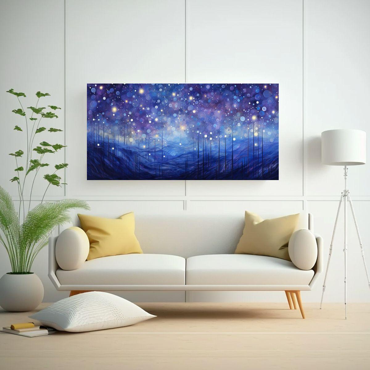 Pinturas Decorativas Abstractas De Noche 100x50cm-2