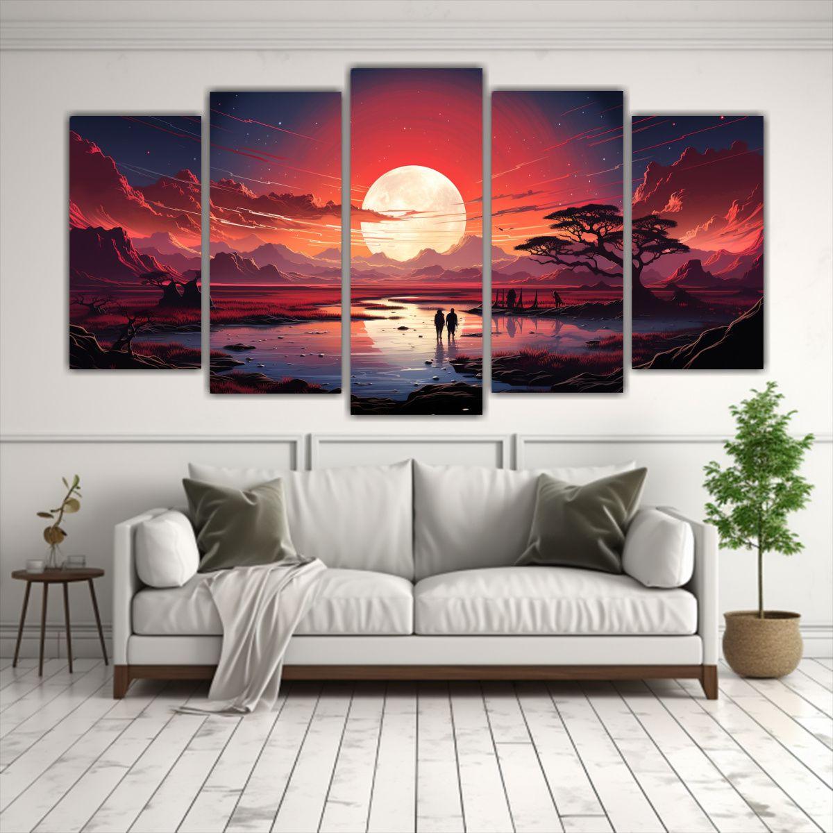 Pinturas Decorativas Minimalistas Surrealistas 100x50 Cm-2