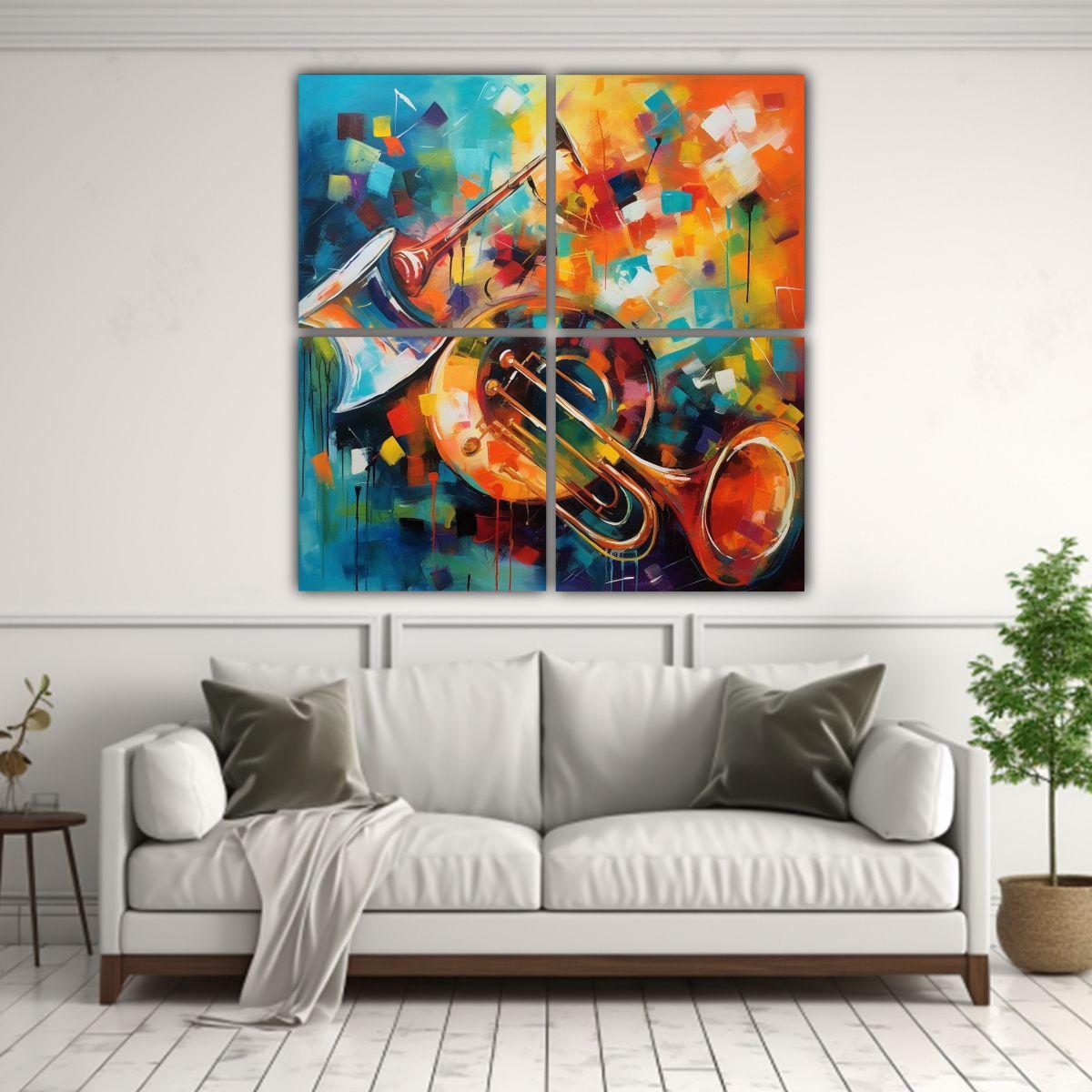 Cuadros Movimiento Multicolor, Vida Hermosa. 40x40 Cm-2