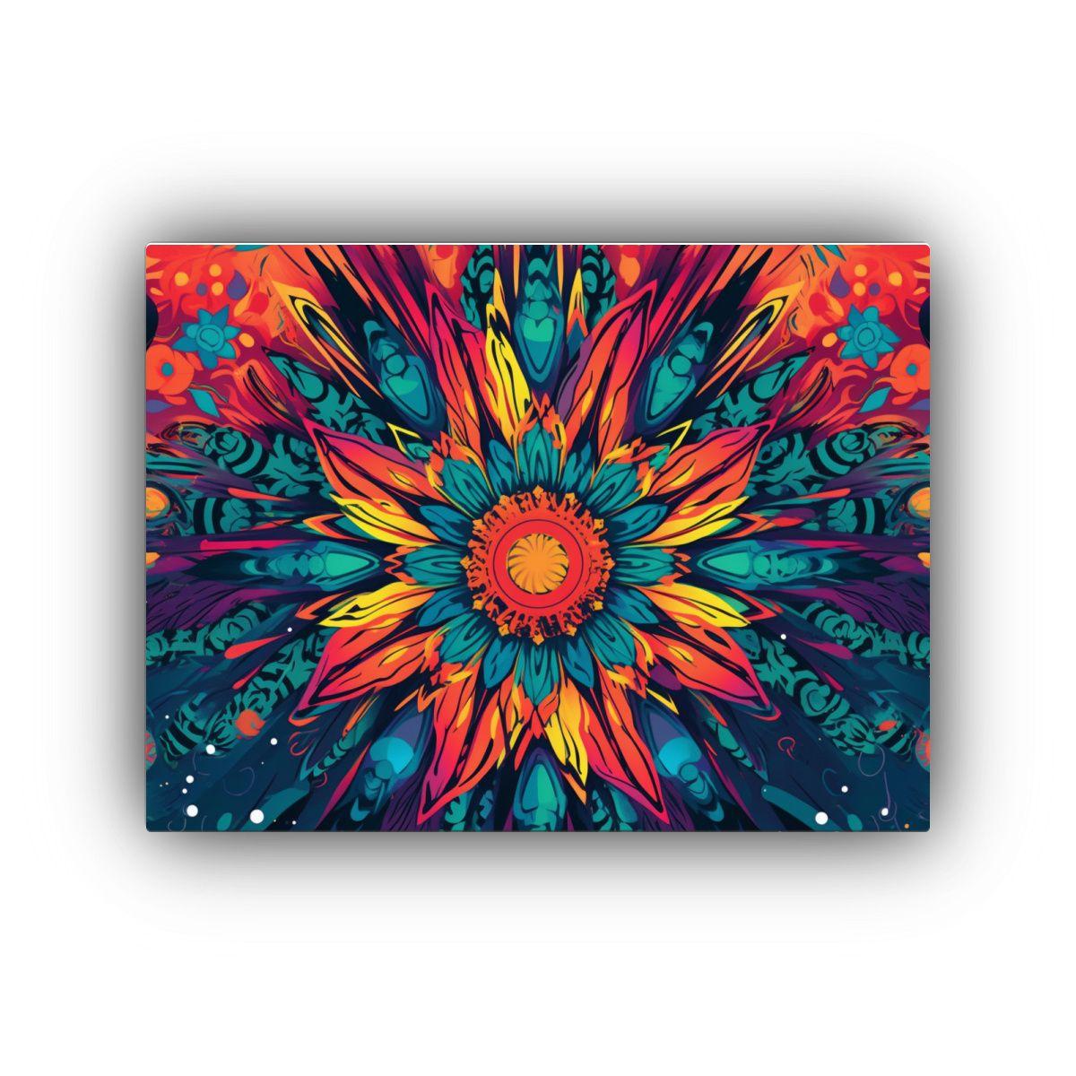 Cuadro Psicodélico Con Kaleidoscopio De Colores 30x20cm-0