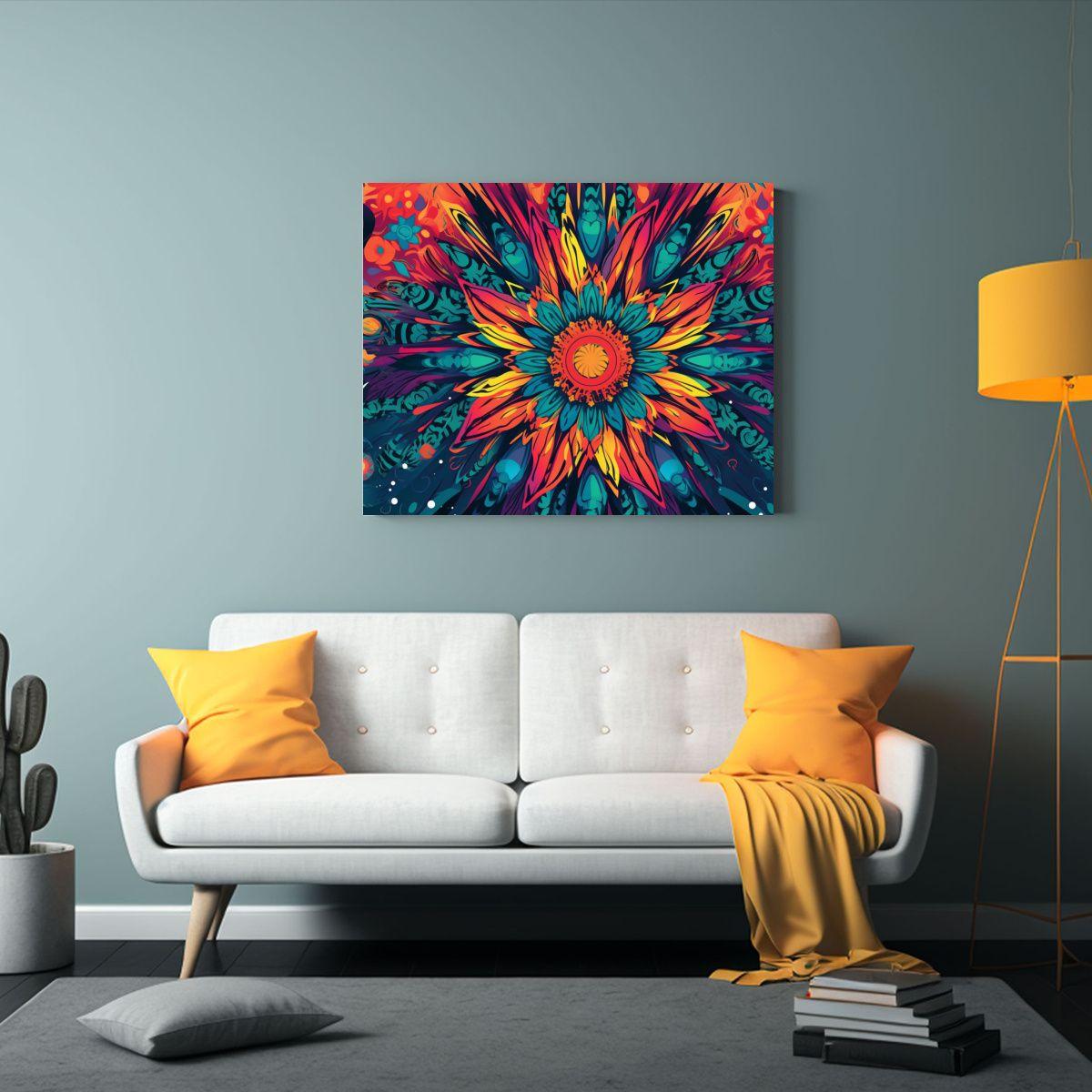 Cuadro Psicodélico Con Kaleidoscopio De Colores 30x20cm-2