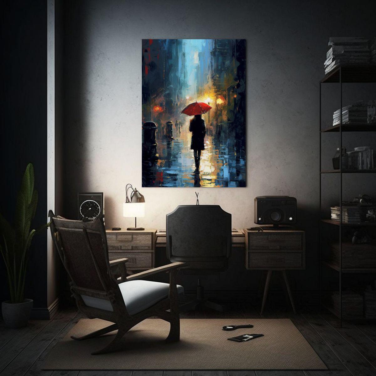 Lienzo Cálido Para Oficina: Abstracto 60x90 Cm-2
