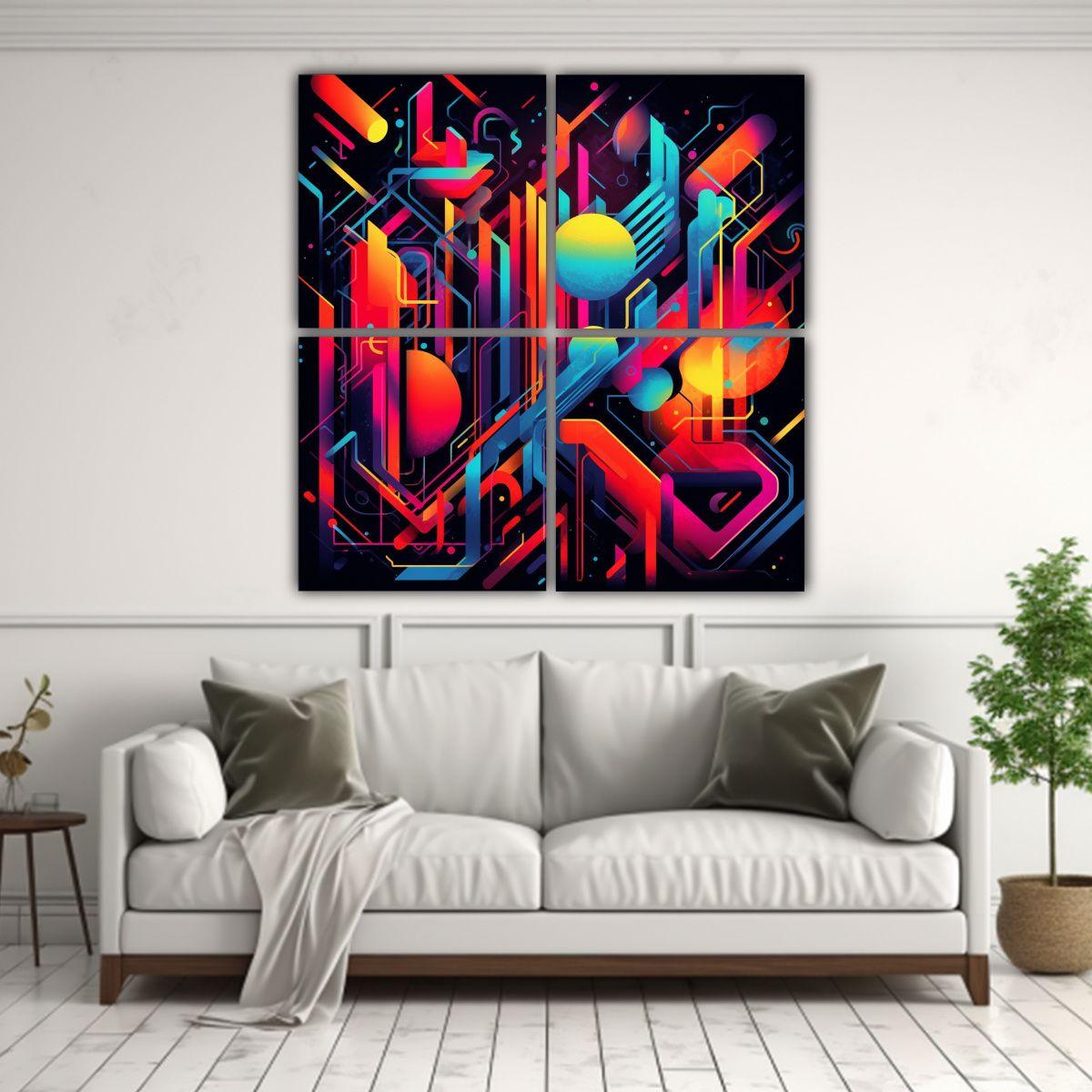 Cuadros Modernos De Street Art Neon Shahbaz 60x60 Cm-2