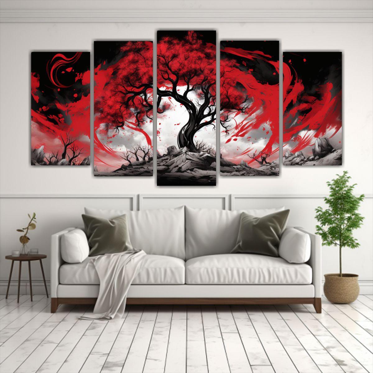 Pinturas De Arte De Pared En Tonos Impactantes De 200x100 Cm-2