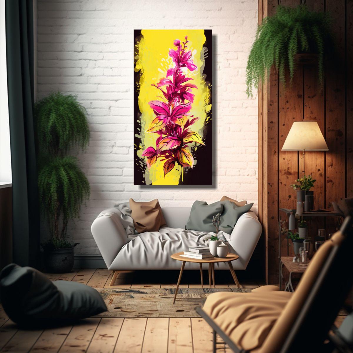 Cuadro En Bastidor De Tonos Baño A Basil Herbs 70x140 Cm-2