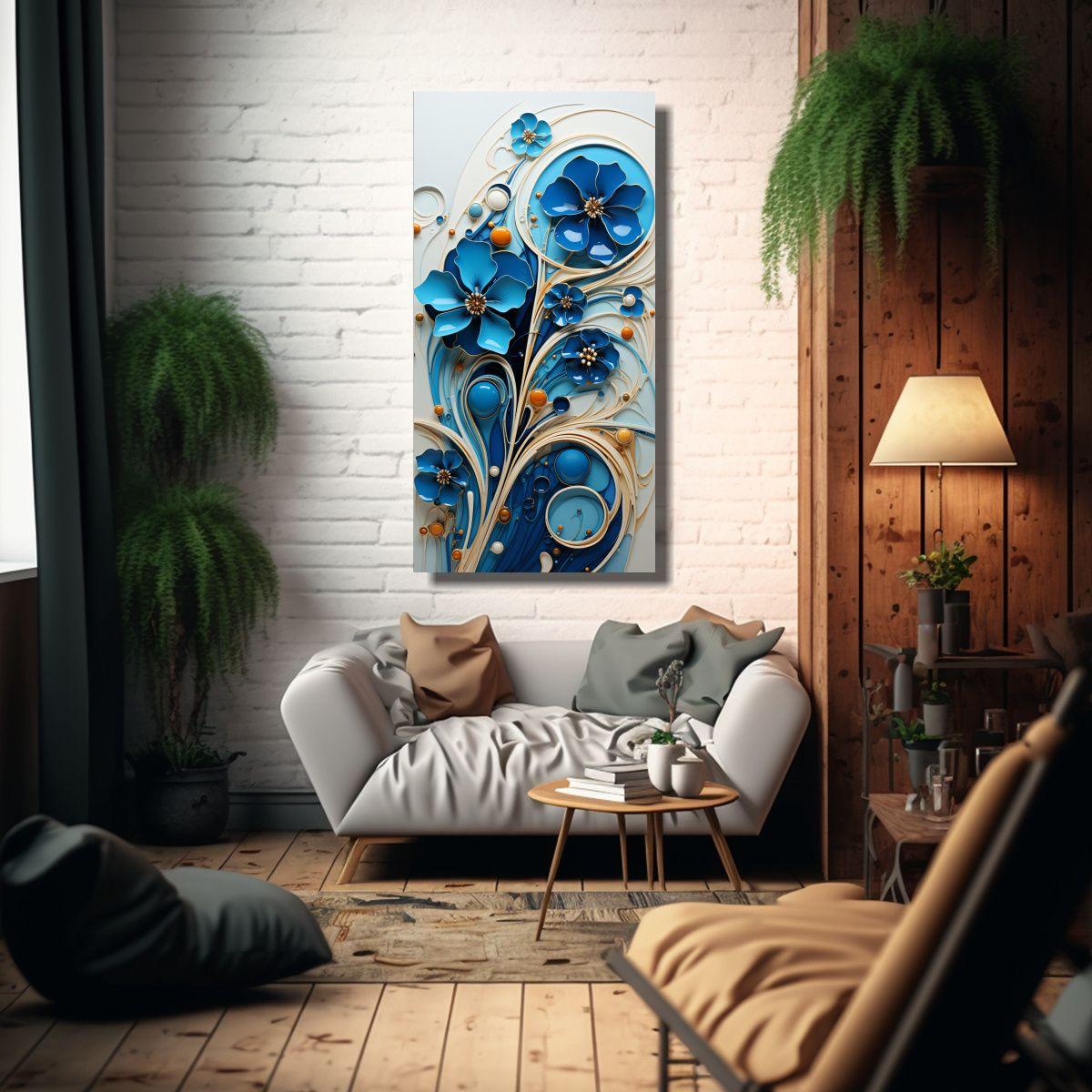 Cuadro Cuadro Profundidad Abstracta Con Formas Y 80x160cm-2