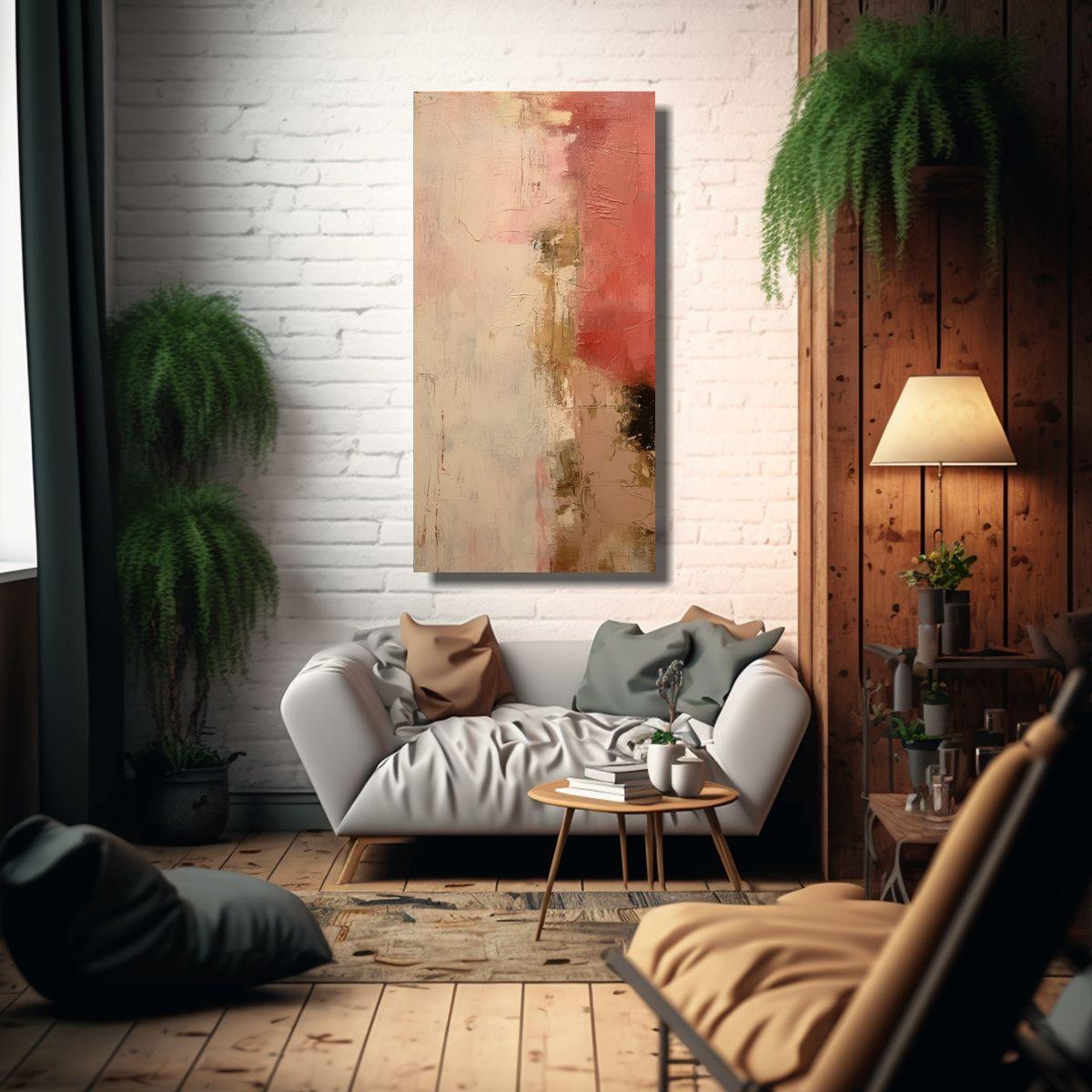 Pintura Abstracta Con Colores Mixtos En Estilo 60x120cm-2