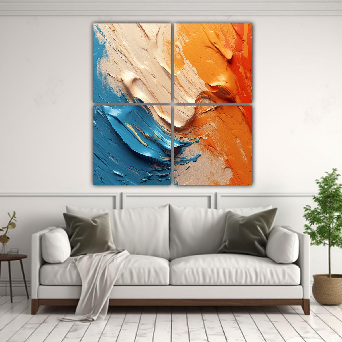 Cuadros Modernos Formación Textura Pintura 180x180 Cm-2