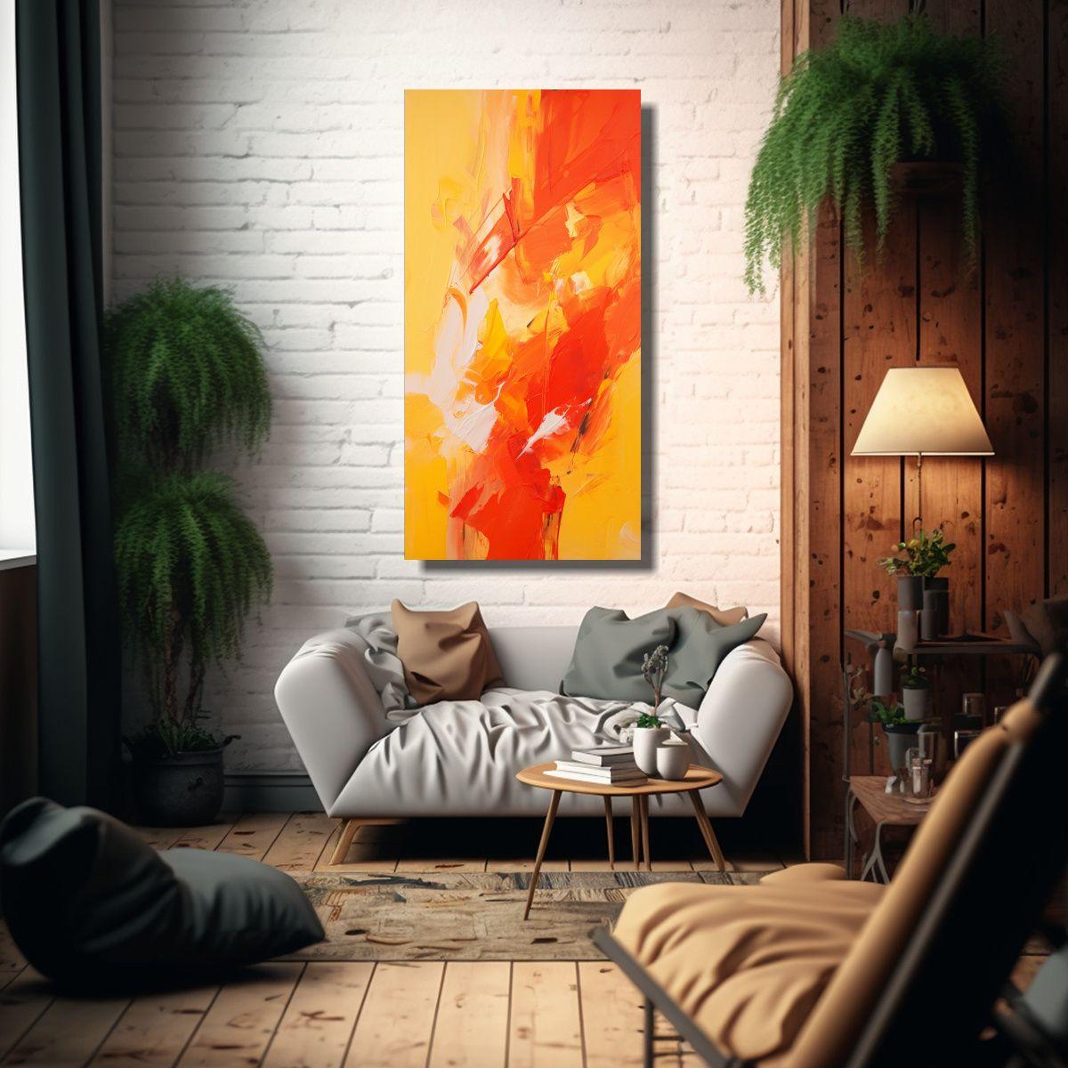 Cuadro Abstracto De Decoración Dinámica 40x80 Cm-2