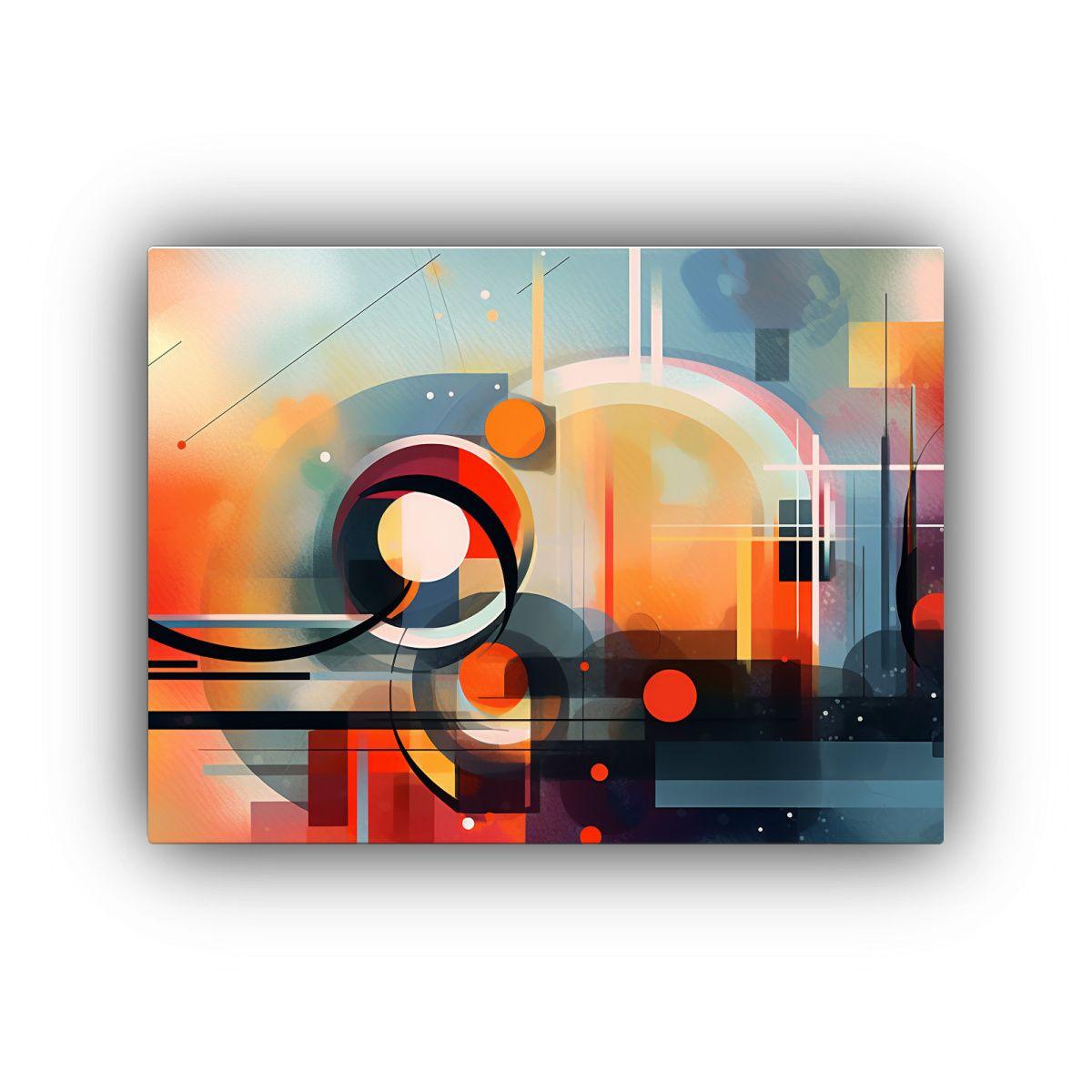 Fondo Arte Abstracto Futurista Acuarela época. 75x50cm-0