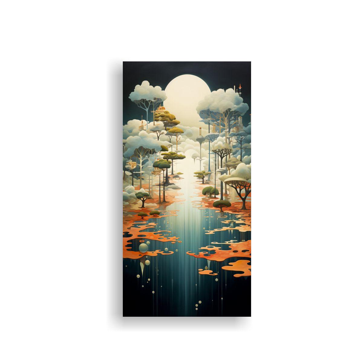 Pinturas Decorativas De Lienzo Con Líneas Finas 30x60cm-0