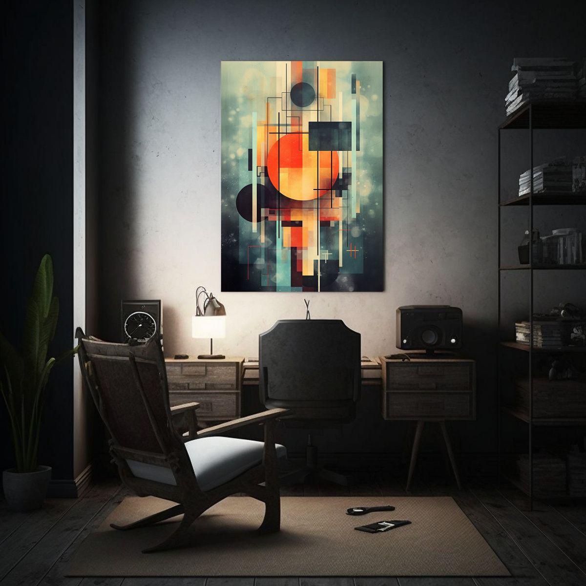 Pinturas Abstractas Geométricas Futuristas 80x120 Cm-2