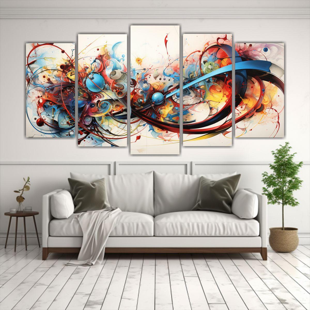 Pinturas De Decoración En Bastidor: 250x125 Cm-2