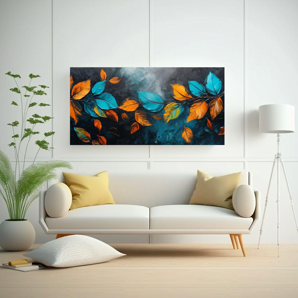 Pintura Al Estilo óleo Arte Tonos Contraste En 120x60cm-2
