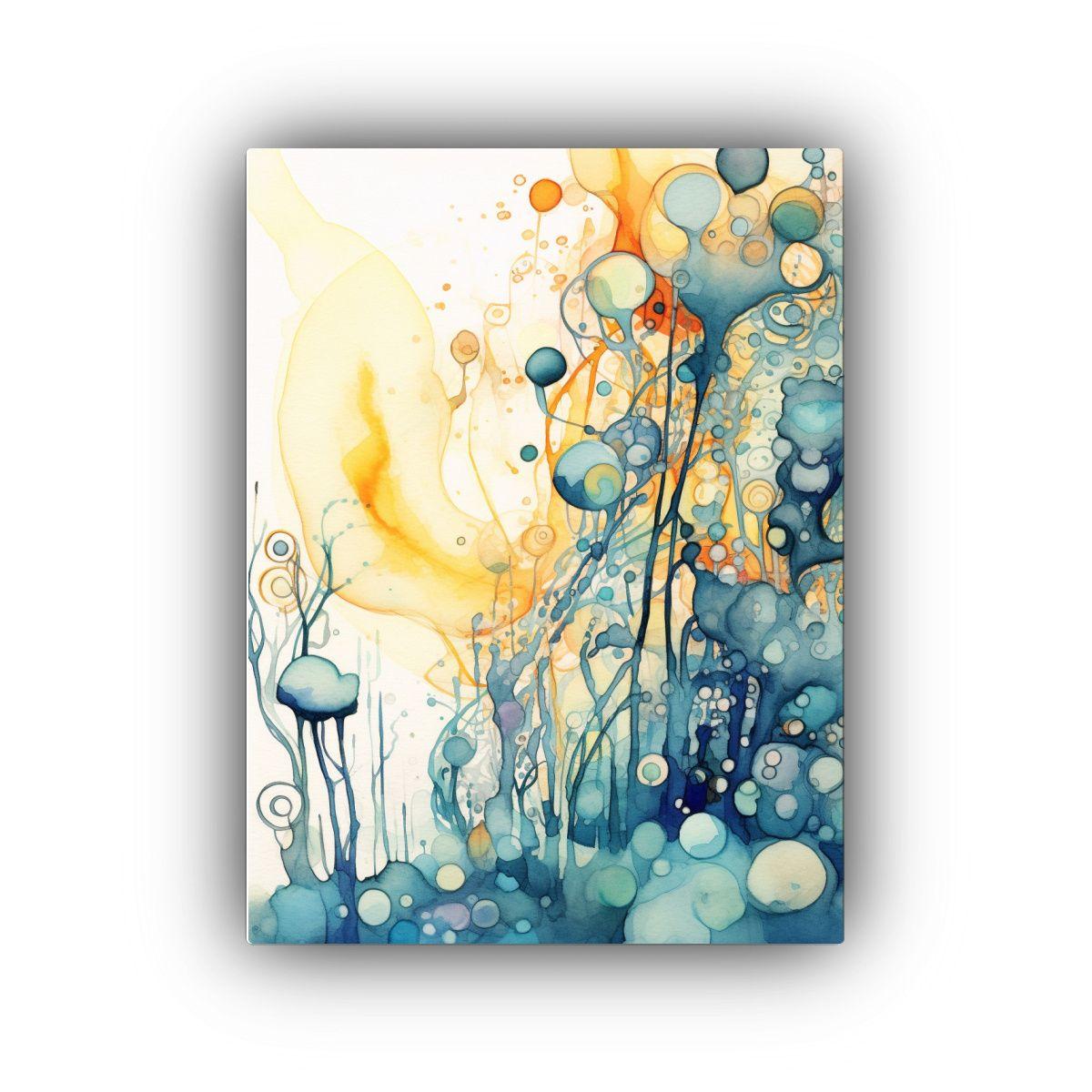 Pinturas Decorativas Abstractas De Acuarela Con Colores Refl 40x50cm-0