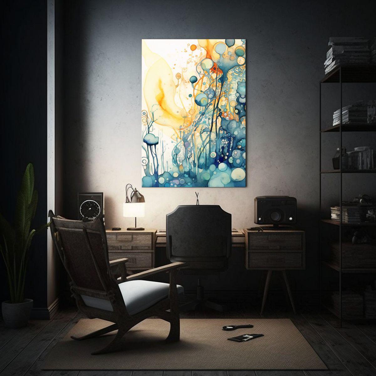 Pinturas Decorativas Abstractas De Acuarela Con Colores Refl 40x50cm-2