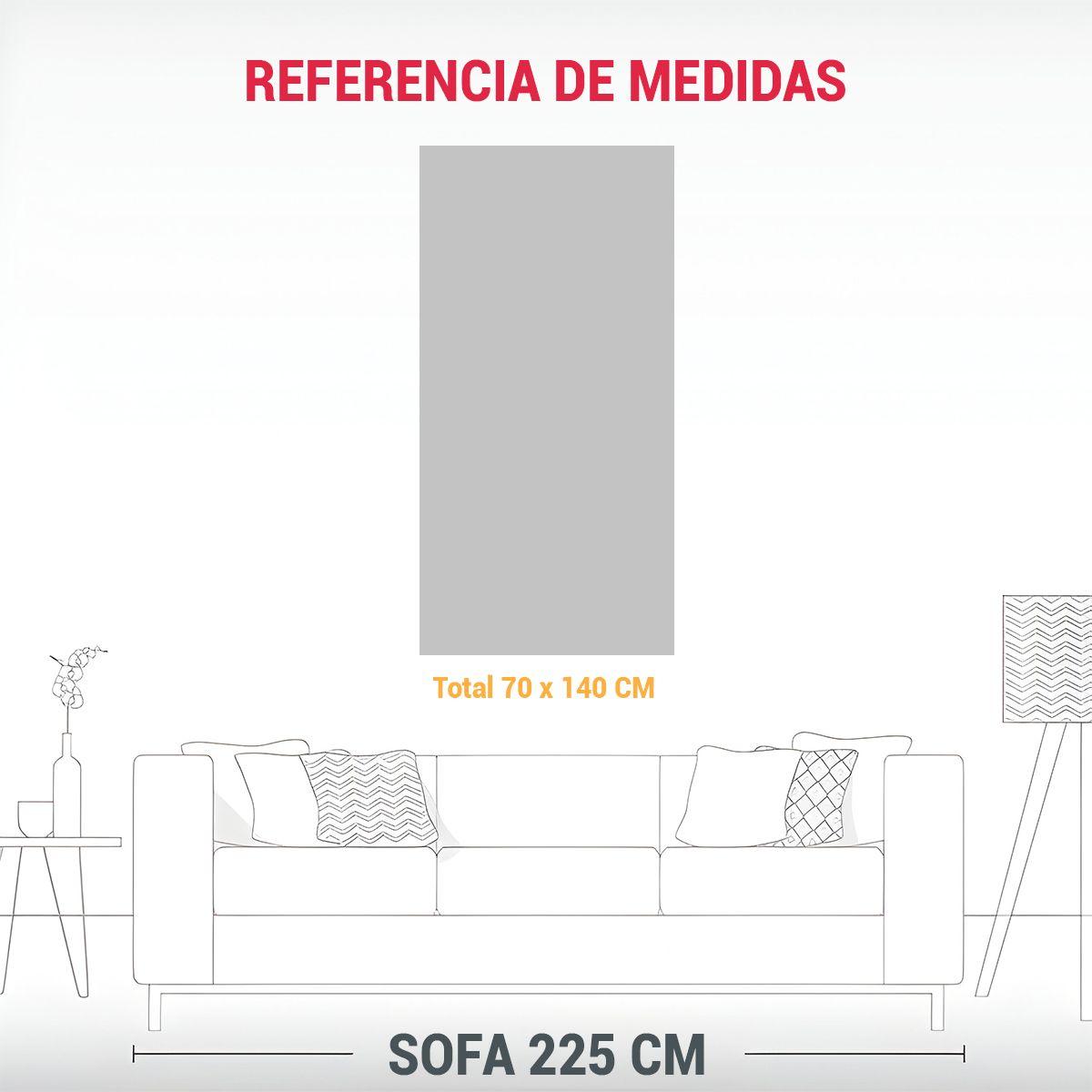 Pintura Abstracta De Una Ciudad Cibernética En 70x140cm-1