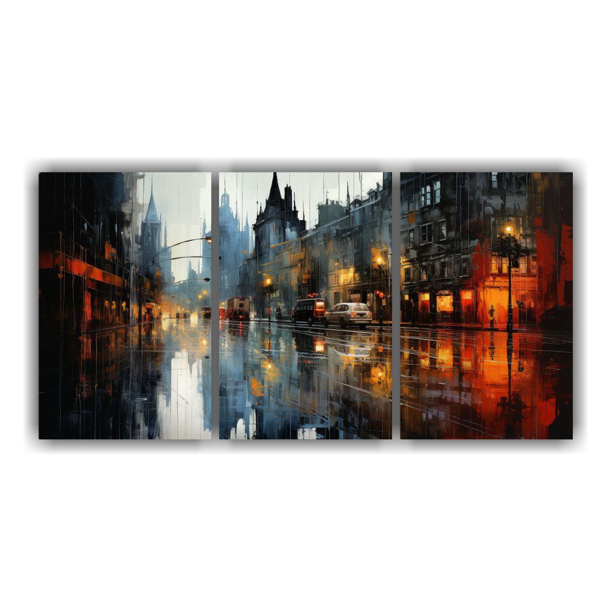 Cuadros Urbanos Originales Con Reflejos 120x60 Cm-0